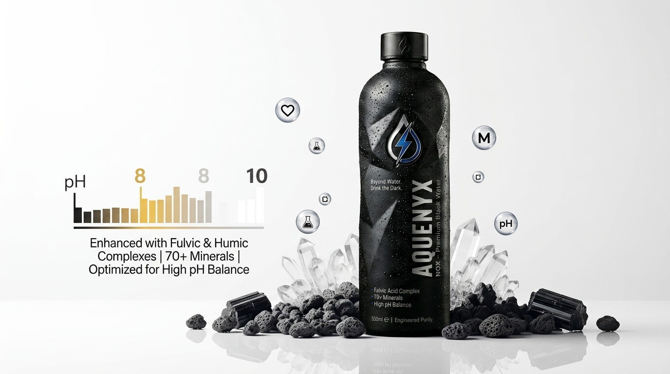 AQUENYX NOX | Premium Black Alkaline Water with Fulvic Minerals